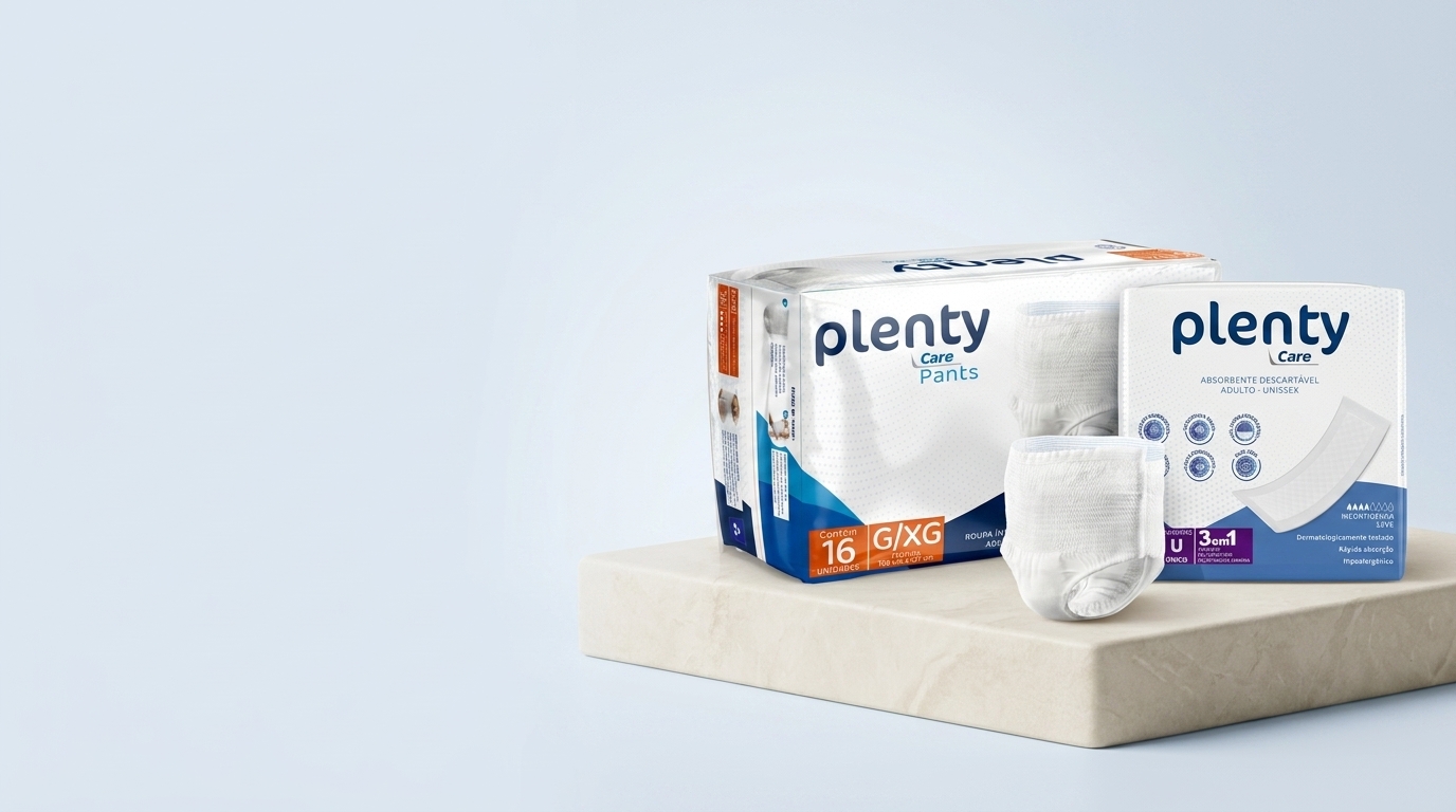 Embalagens Plenty Care Pants e absorvente descartável para incontinência urinária